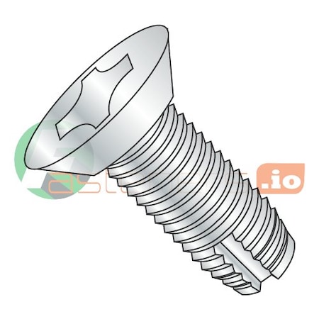 Newport Fasteners Thread Cutting Screw, 1/4"-20 x 3/4 in, Zinc Plated Steel Flat Head Phillips Drive, 2000 PK 225159